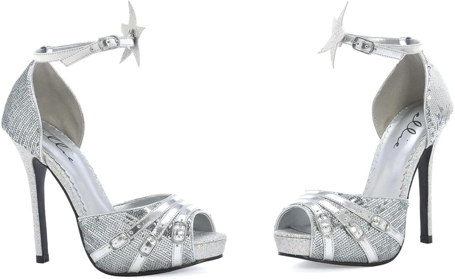 white sandals 1 inch heel