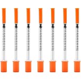 U-100 1/2ml Syringe with Needle, 31G 5/16" 8mm 1/2cc Syringes, Pack of 20 | Disposable Individual Package
