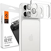 Spigen Camera Lens Screen Protector [GlasTR EZ Fit Optik Pro XL] Designed for iPhone 17 Pro [Case Friendly] - Silver [1 Pack]