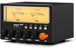 Nobsound D5 4-Way Audio Switch: 5-Band HiFi Stereo EQ Preamp & RCA Splitter w/VU Meter & Headphone Amp for Home Theater/Studi