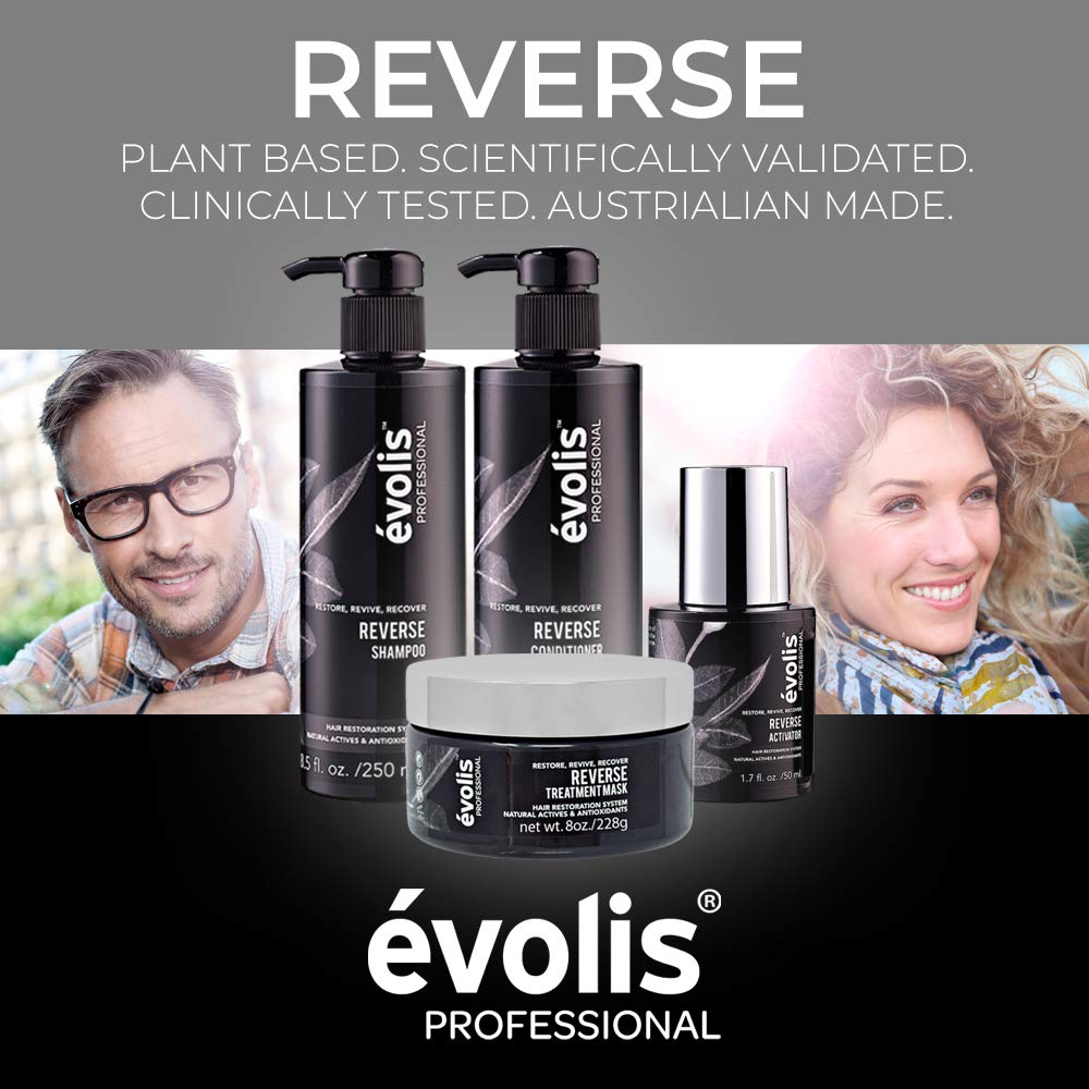 évolis REVERSE Shampoo - Hair Growth Shampoo - Keratin Shampoo Sulfate Free - Natural Hair Growth Shampoo with Keratin and Wheat Protein - Hair Growth Treatment (8.5 fl oz): Beauty