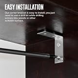 ZAVIA 32 Pcs L Brackets for Wood 38x38mm with Screws Galvanised Steel view 4