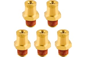 ANRIWT 5/32" DOT Air Fittings,DOT Brass Push to Connect Fitting, Air Brake Line Fittings Connector - Male Straight 5/32"Tube OD x 1/16"NPT for Trucks Trailers Use and Air System (5PCS)