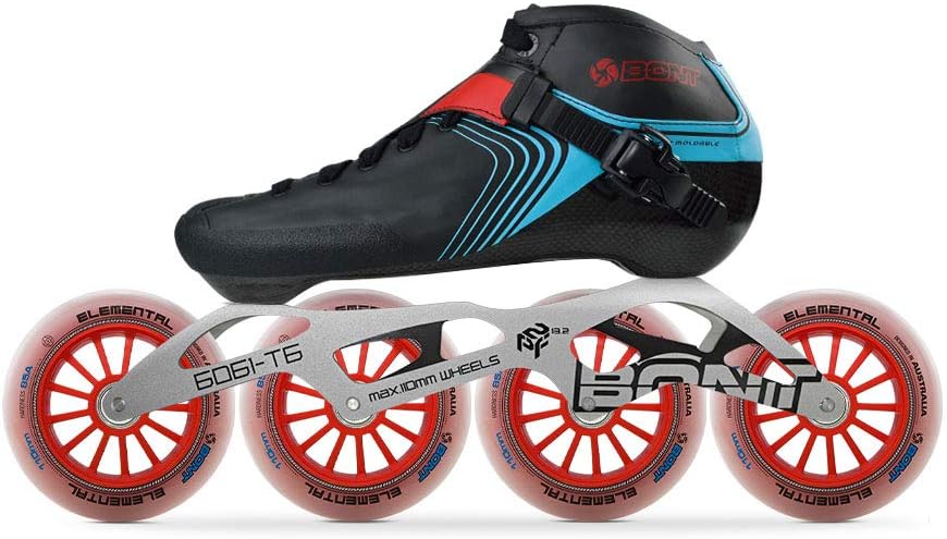 Bont Skates | Inline Speed Skating Racing Skates | GT4 Skate Boots + 6061 Frame + Elemental Wheels + ABEC5 Bearings | Youth - Boys - Girls - Men - Women : Sports & Outdoors
