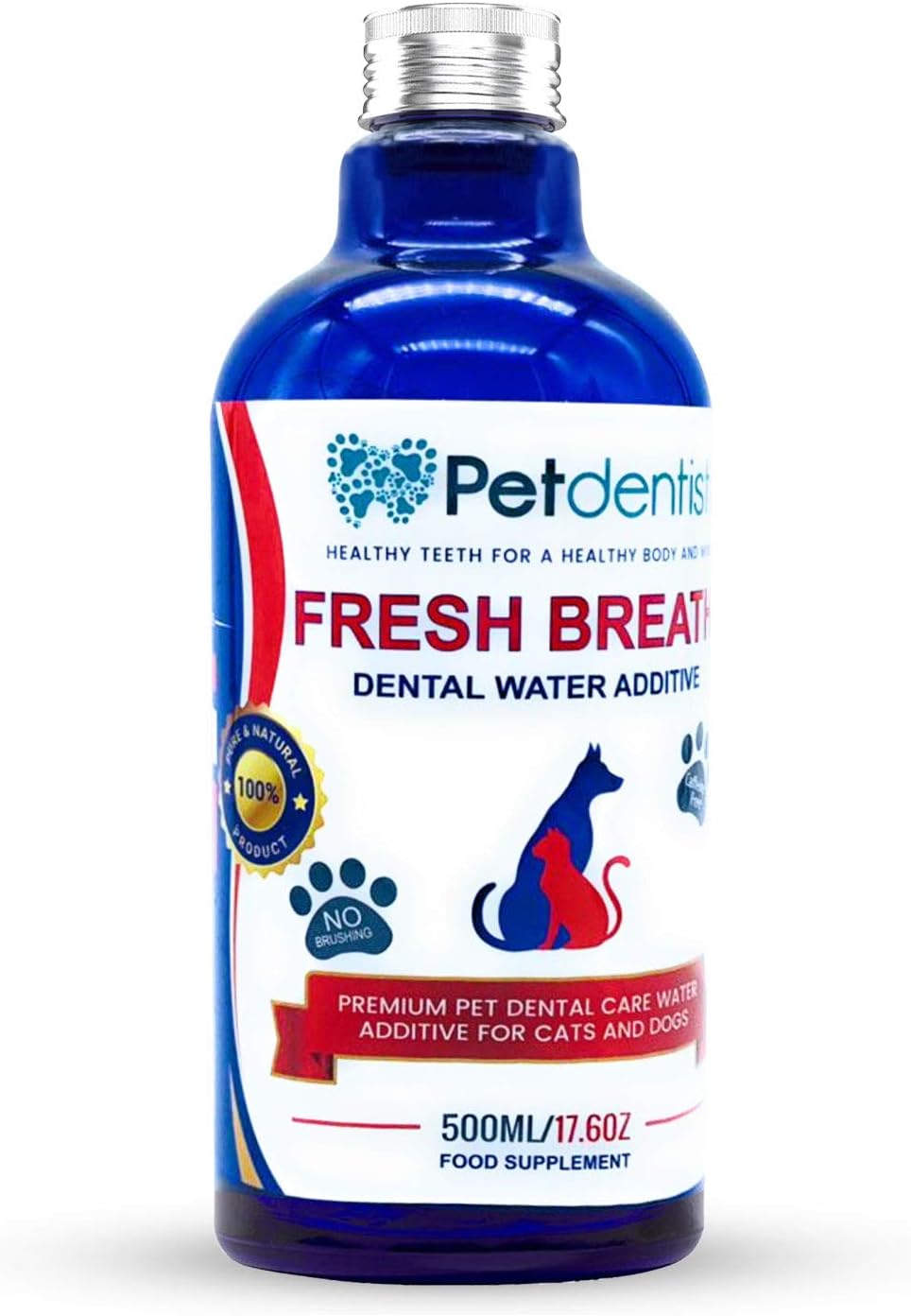 Petdentist Dog Dental Care Fresh Breath Water Additive Easy Plaque Off
