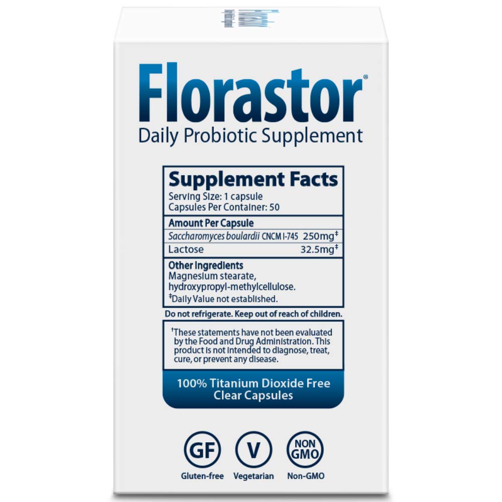 Florastor Daily Probiotic Supplement for Men and Women Saccharomyces