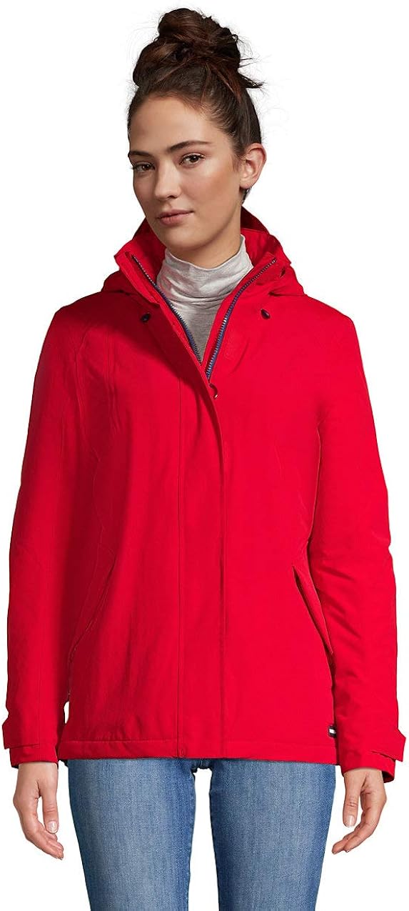Lands' End Women's Hooded Squall Winter Jacket: Amazon.ca: Clothing & Accessories