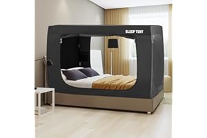 BORNA Bed Tent Bed Canopy Full Size for Adult and Kids,Portable Sleeping Tents Dream Tents Indoor for Kids and Adult, Breathable Privacy Space on Bed with Three Doors (Mattress Not Included)