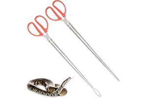 UEGHNS 2pcs Reptile Feeding Tongs, Aquarium Tongs Ball Python Tank Accessories Snake Feeding Tongs 20.5 inches Aquascaping To