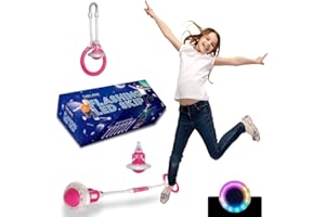 Todos Aman Rocket Flashing LED Ankle Skip Ball Fun Family Jump Exercise Fitness Coordination Balance Extra Energy Burning Great Cool Toy Gift for Ages 5 6 7 8 9 10+