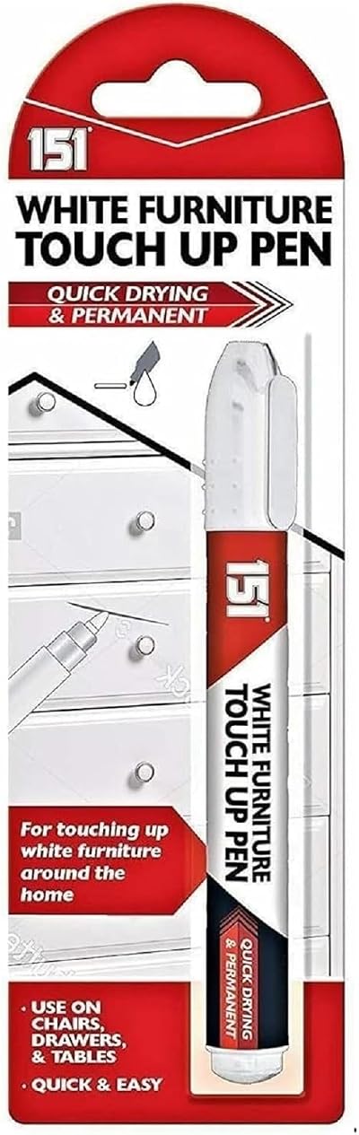 BELLO 151 White Furniture Touch Up Pen Marker Scratch Remover 7ml
