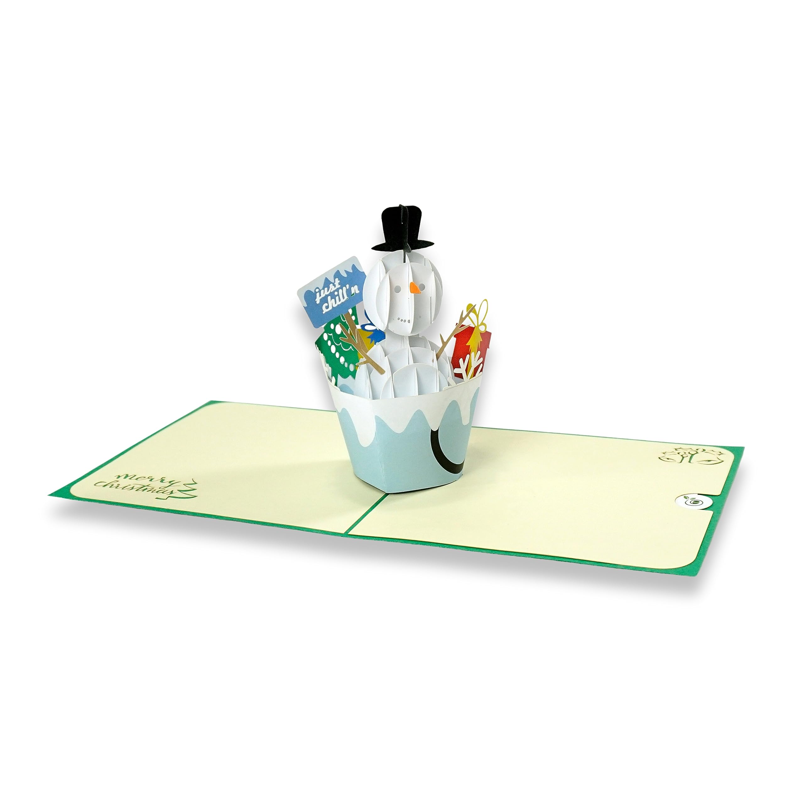 paperdora® 3D Pop-Up Card „Christmas“ with Envelope and Wax Seal - Greeting Card Gift Card Gift Certificate Voucher