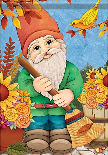 Autumn Gnome Garden Flag Fall 13" x 18" Carson