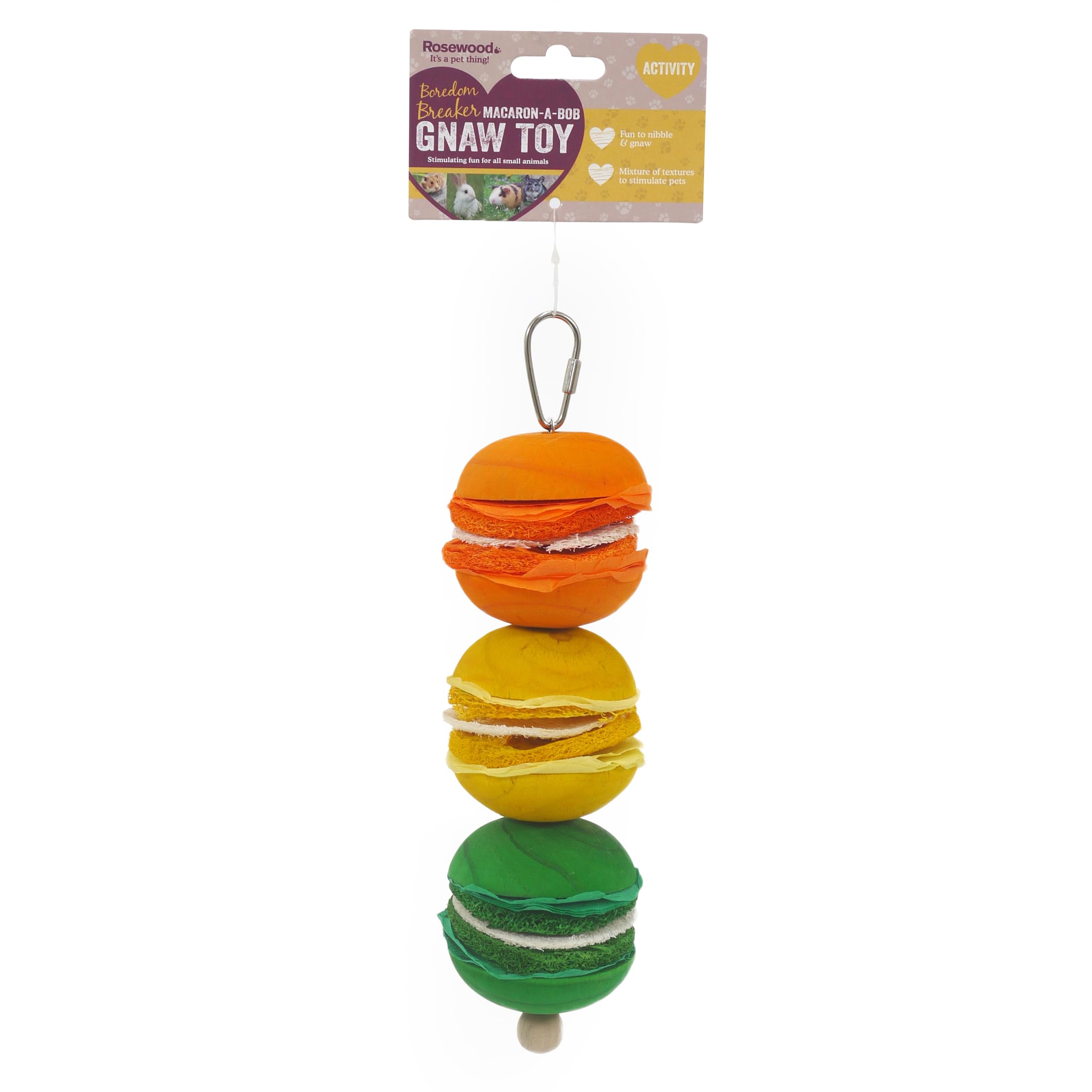 Rosewood Boredom Breaker Macaron-a-bob Small Animal Toy