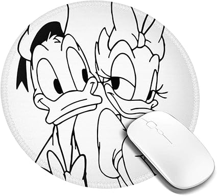 Amazon ドナルドダックとデイジーダック マウスパッド 円形 おしゃれ 高級感 ゲーミング オフィス最適 滑り止めゴム底 耐久性が良 付着力が強い 直径20cmx厚い0 3cm Wcxddp パソコン 周辺機器 通販