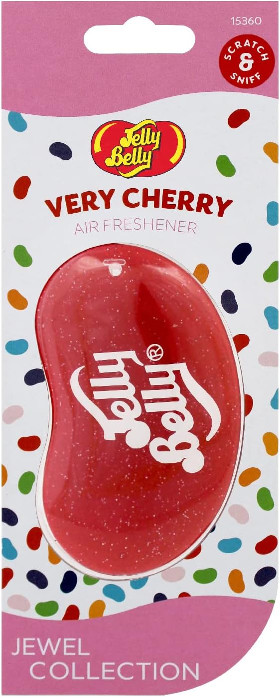 Jelly Belly Jewel Air Freshener Very Cherry 3D Car Van Home Sparkle