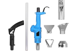 ehozirta 3 in 1 Electric Weed Eater,Garden Electric Weed Burner,Electric Weed Burner Wand with Handle 1500w High Power Temperature Adjustable Nozzles Replacement for Flame Weeding,Roofing,Melting Ice