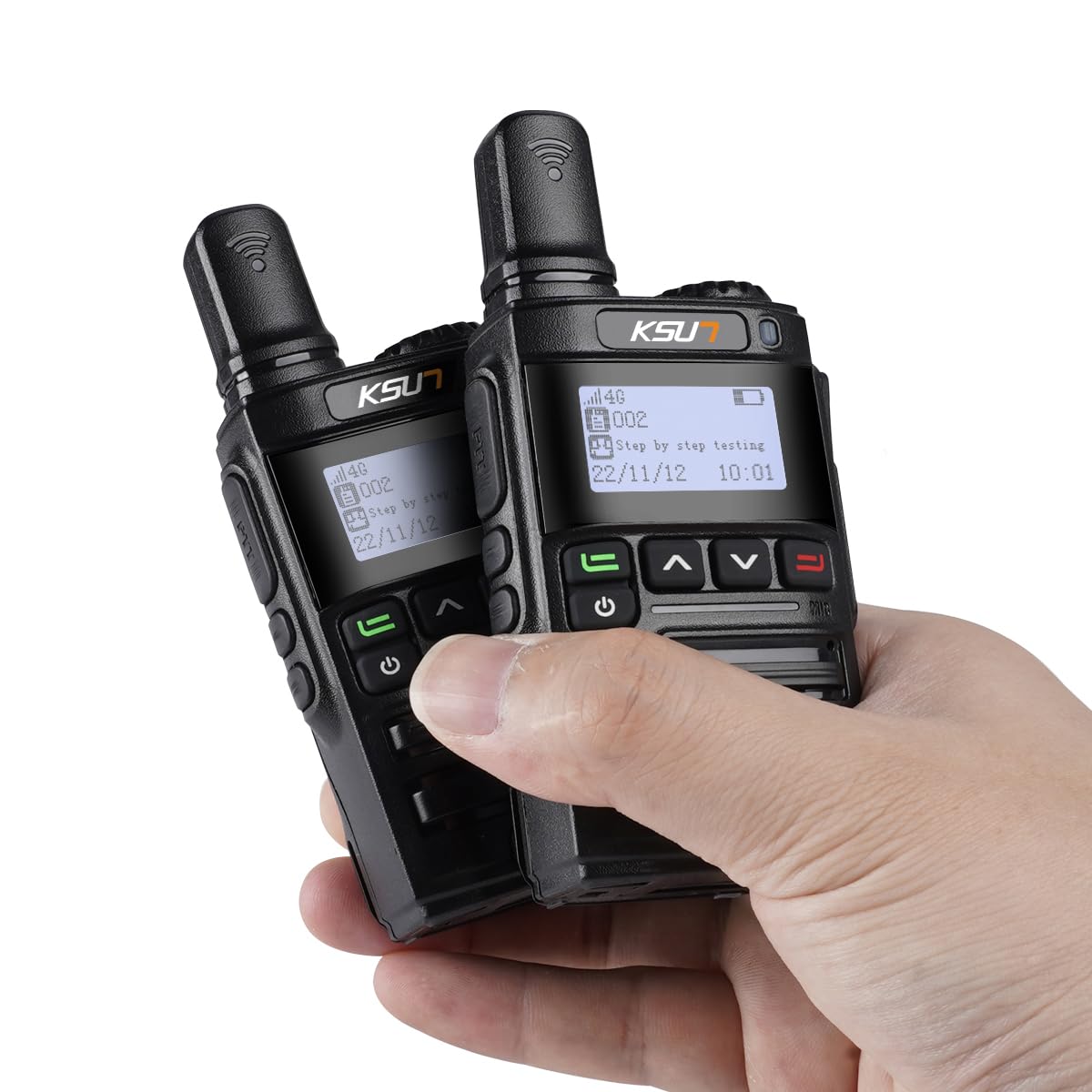 Photo 1 of KSUN 4G LTE Network Lifetime Free Rapid PTT Nationwide Walkie Talkies Unlimited Range with Pre-Paid Sim Cards Global POC Radios Gifts for Family Company Christmas CT16 (2 Pack)