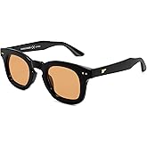 VANLINKER Retro Small Chunky Square Polarized Sunglasses for Men Women Retro Thick Shades VL9881