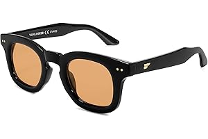 VANLINKER Retro Small Chunky Square Polarized Sunglasses for Men Women Retro Thick Shades VL9881
