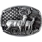 CL&J BB® Deer Belt Buckle Animals Western Cowboy Native American Motorcyclist (DER8S)