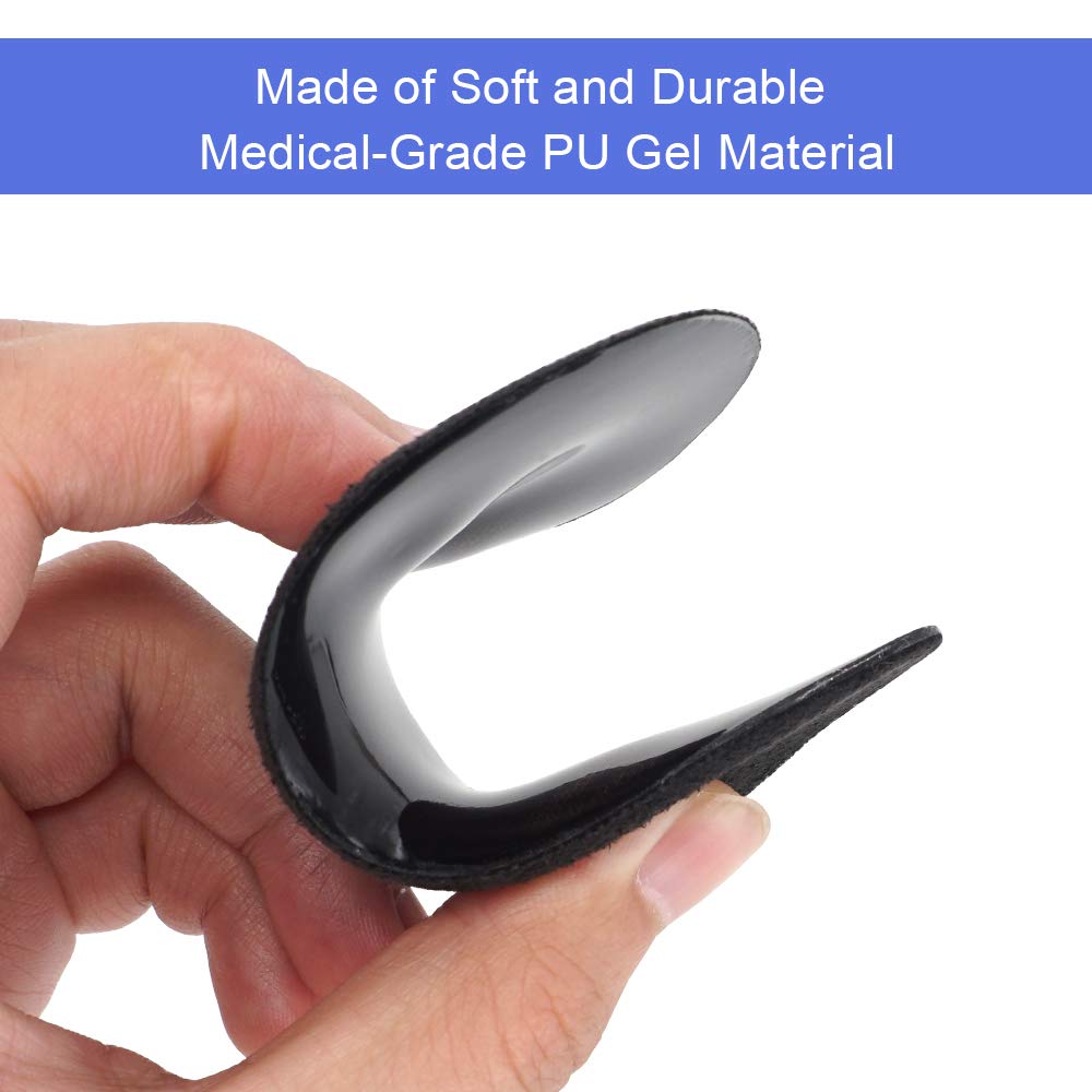 Dr. Shoesert Arch Support Shoe Insoles for High Arch, Flat Feet, Gel Arch Pad Relieve Pressure and Foot Pain for Women and Men (Black)