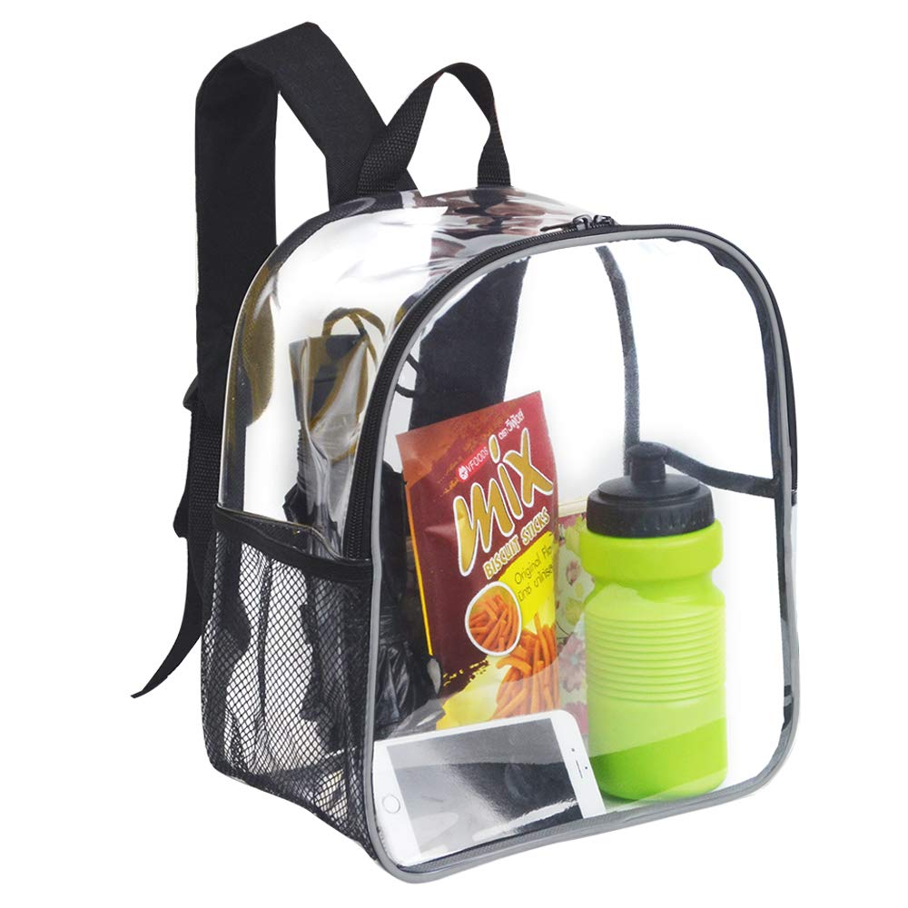 SARVERTIC Clear School Backpack, Transparent See Through Backpack with Reflective Stripes for Work, Travel, Concert, Sports