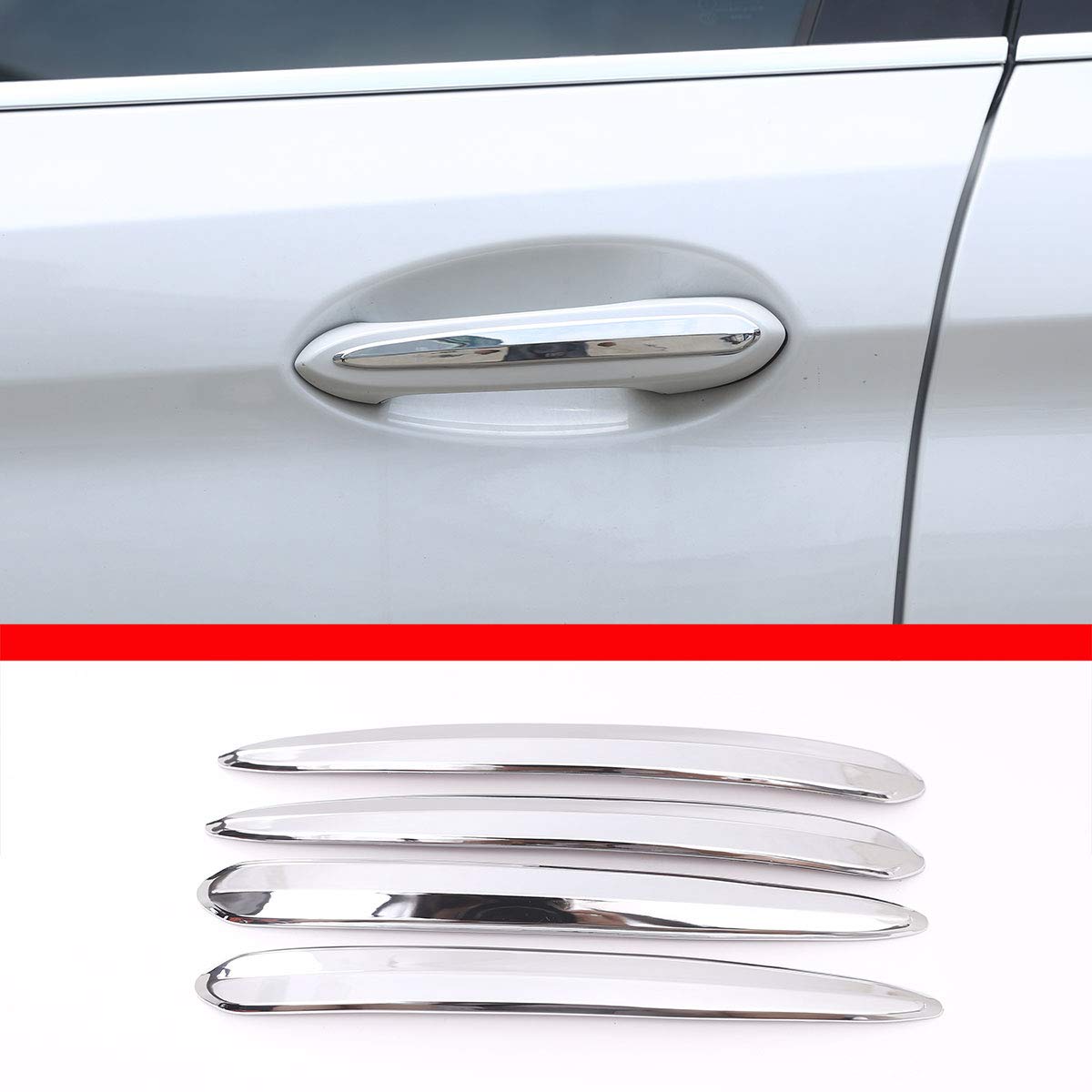 YIWANG 304 Stainless Steel Chrome Exterior Door Handle Cover Trim 4pcs for 5 Series F10 F11 2011-2017 Auto Accessories