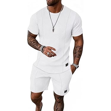 Ensemble De Sport Homme 100% Coton – Débardeur à Capuche Short Avec – BARBARYS ISLAND WEAR