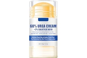 GROSPE 60% Urea plus 2% Salicylic Acid Foot Cream Moisturizer for Dry Cracked Feet Knees Elbows Hands Hydrates &Nourish Foot Care for Softens Skin Exfoliates Dead Skin Smoothing Skin Women and Men 1.41oz