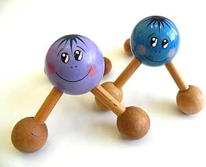 Amazon.com: Solid Hard Wooden Hand Held Massage Roller ...