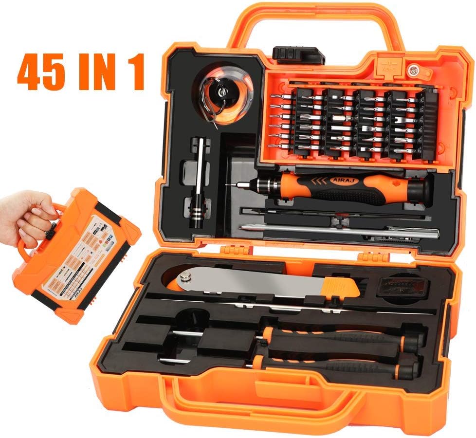 AIRAJ Precision Screwdriver Set Magnetic,45-in-1 Professional Electronics Repair Tool kit for Electronics, Smartphone, Computer & Tablet, Universal Disassembly Repair Tool Set