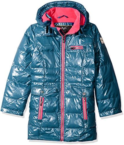 Versace 1969 Sportivo Big Girls Down Jacket, Moroccan Blue, 10/12