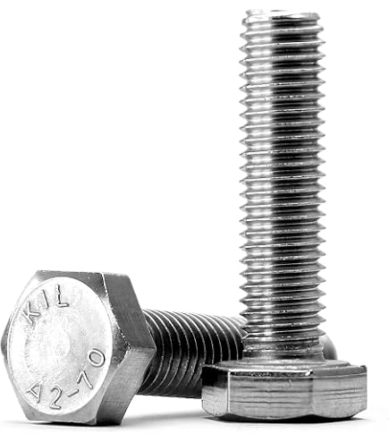 thumbnail image 2 of M8 X 20mm Bolt Uxcell M8 X 20mm Hex Head Screws Bolts, Nuts, Flat & Lock Washers Kits, 304 Stainless Steel Fully Thread Hexagon Bolts 4 Sets Hex Bolt 2 of 9