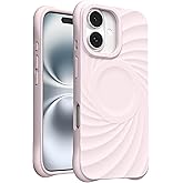 ORNARTO Vortuxe for iPhone 16 Case 6.1" | 2X MIL-STD Drop Protection | Compatible with MagSafe | Sleek Aesthetic Liquid Silicone Phone Cover - Pale Rose Quartz
