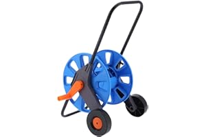 Garden Hose Reel Cart, Heavy Duty Hose Cart with Wheels 164 Feet G1/2 Hose Capacity Water Hose Reel Water Pipe Storage Rack f