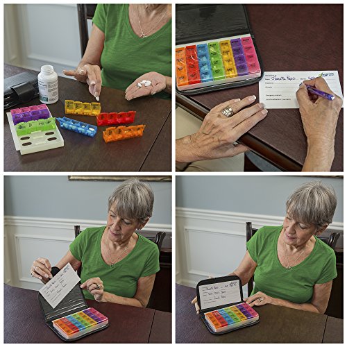 Very Small Pill Organizer 7 Day Weekly Travel Case Medication Reminder