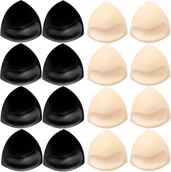 Hicdaw 8 Pairs Bra Pads Inserts Bra Cups Inserts Sports Bra Pad Inserts