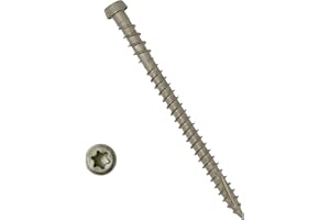 YYL,Composite Decking Coated Wood Screw, #10x2-3/4,Star Drive,Torx 20, Type 17 Slot Point,Wood Screw,1 Free Bit Included (#10x2-3/4, Stone Gray, 75)