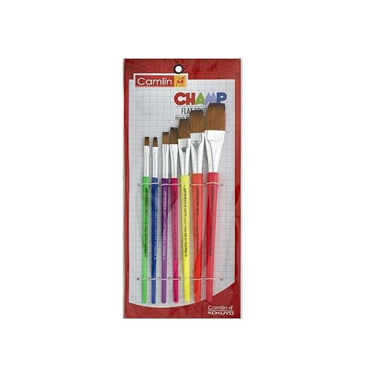 Camlin Champ Flast Brush Set - Pack of 7