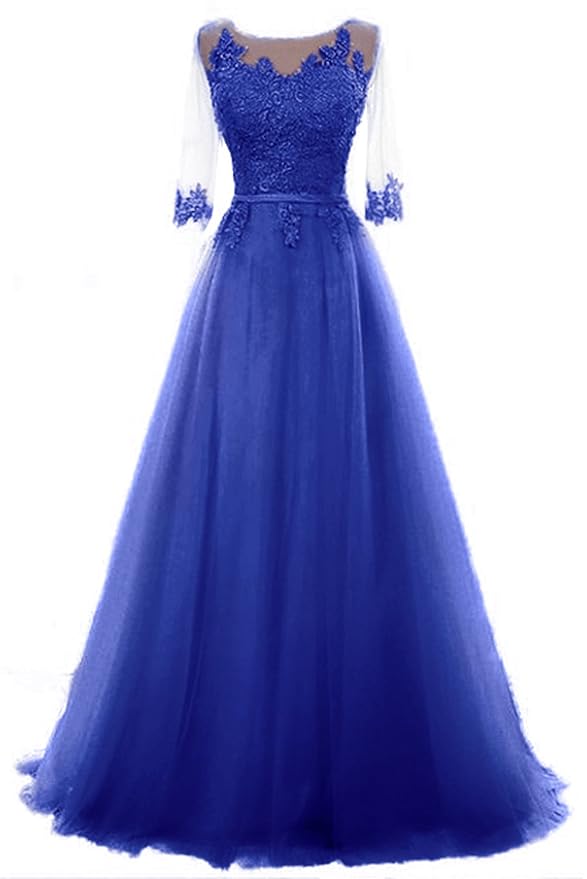 Vickyben Damen A-Linie langes Schnuerung Prinzessin Tuell Abendkleid Ballkleid brautjungfer Cocktail Party kleid