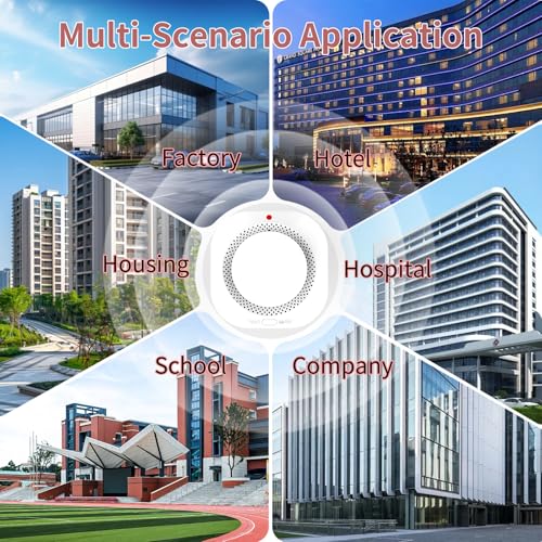 WARROXIDE Smoke Detectors Fire Alarm, Photoelectric Smoke Alarm for Home,Test/Mute Button Low Battery Warming,12 PCS