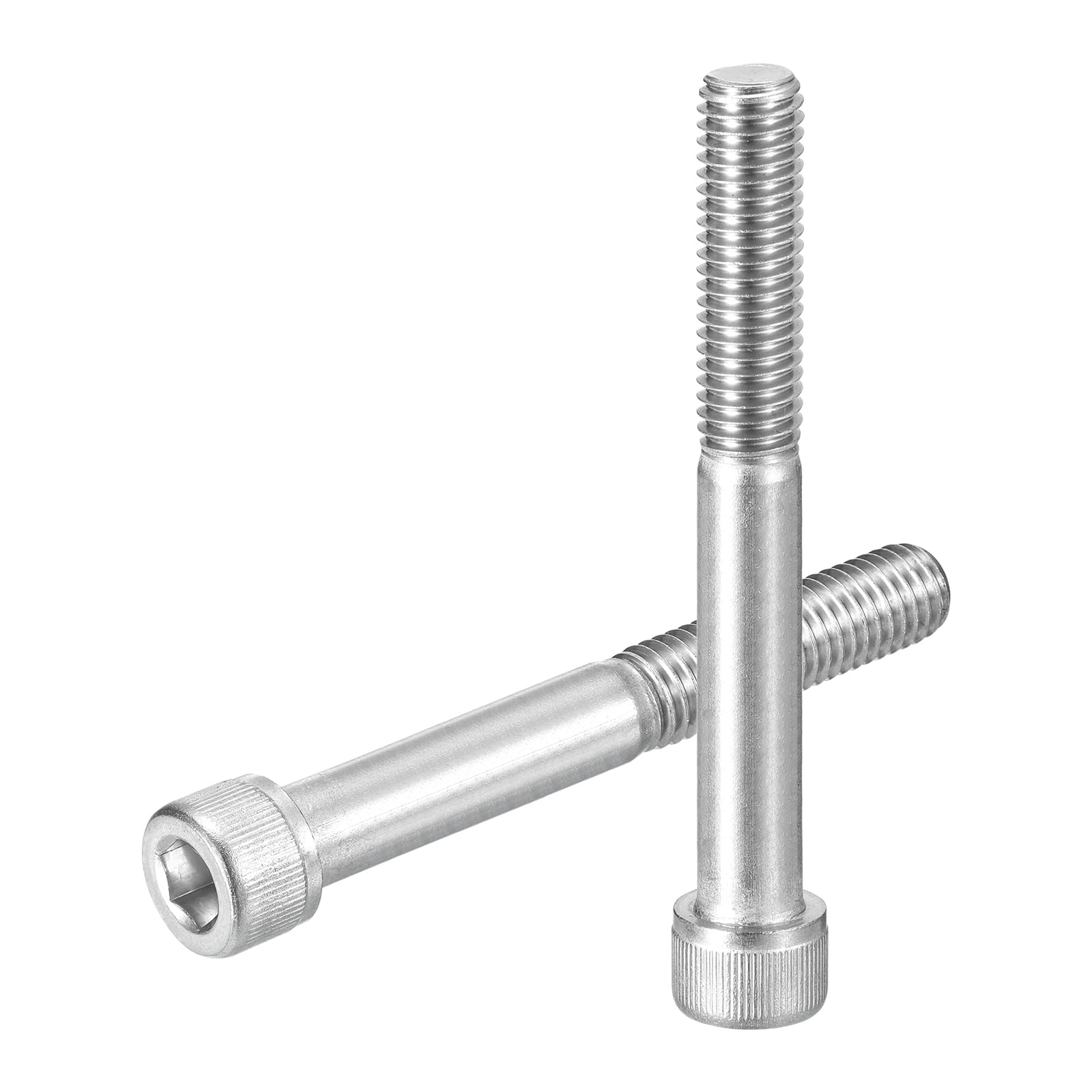 uxcell Hex Socket Bolts (1/2"-13x4"), 304 Stainless Steel Hex Socket Drive Screws, Silver Tone, 20 Pcs