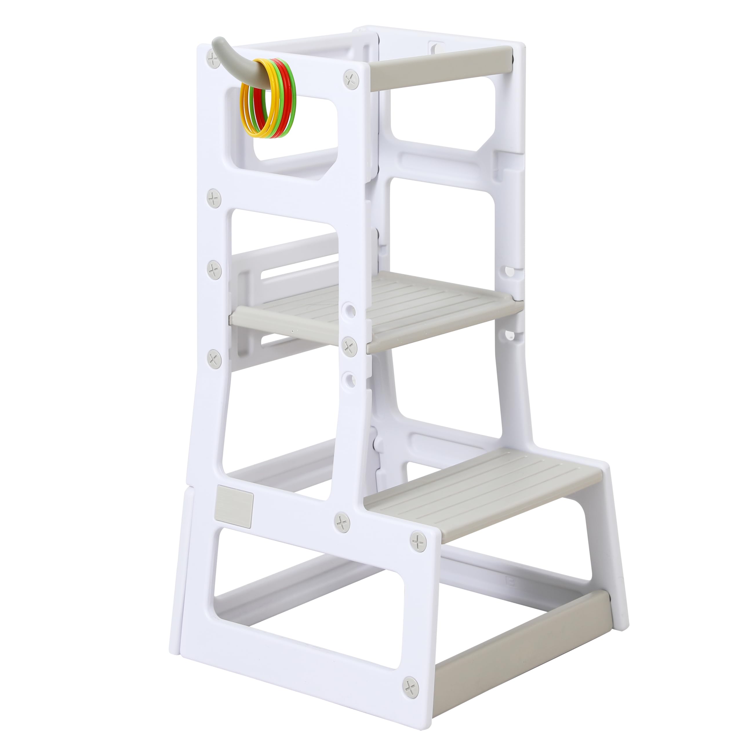Photo 1 of (missing pieces) (used) SDADI Adjustable Height Kids Kitchen Step Stool with Removable Safety Rails and Anti-Slip Protection- 