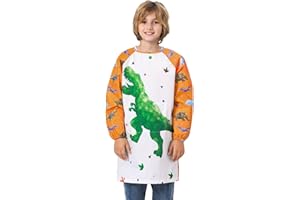 Art Smocks for Kids - Dinosaur Toddler Smock for Painting Boys Art Smock Kids Artist Apron Smock Waterproof for Kids Painting