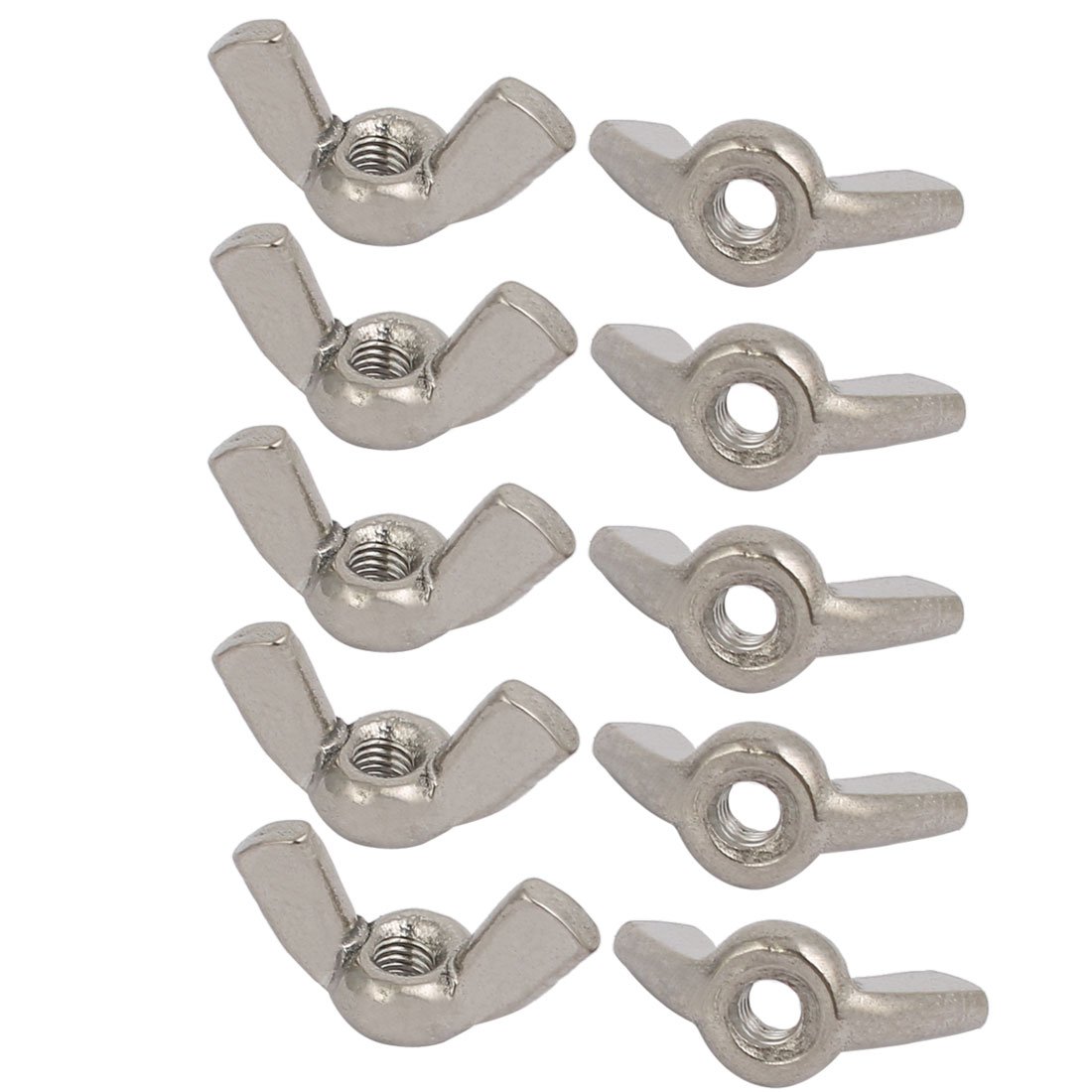 uxcell M3 Female Wing Nuts 0.5mm Pitch 316 Stainless Steel Fasteners