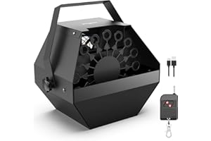 Batteries Bubble Machine: Automatic Bubble Blower Type-C 1000+ Bubbles Per Minute-Theefun Professional Electronics Wireless Remote Control Bubble Maker for Indoor & Outdoor Use
