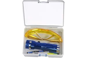 AC Leak Detector Kit Automotive, Auto Air Conditioner Flashlight Leak Detector Tool , Fluorescent Protective Glasses Air Cond