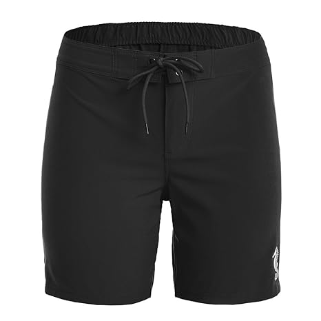 ALove Damen Streetwear-Shorts / Boardshorts Mit Chic Schnürung Design Schwarz
