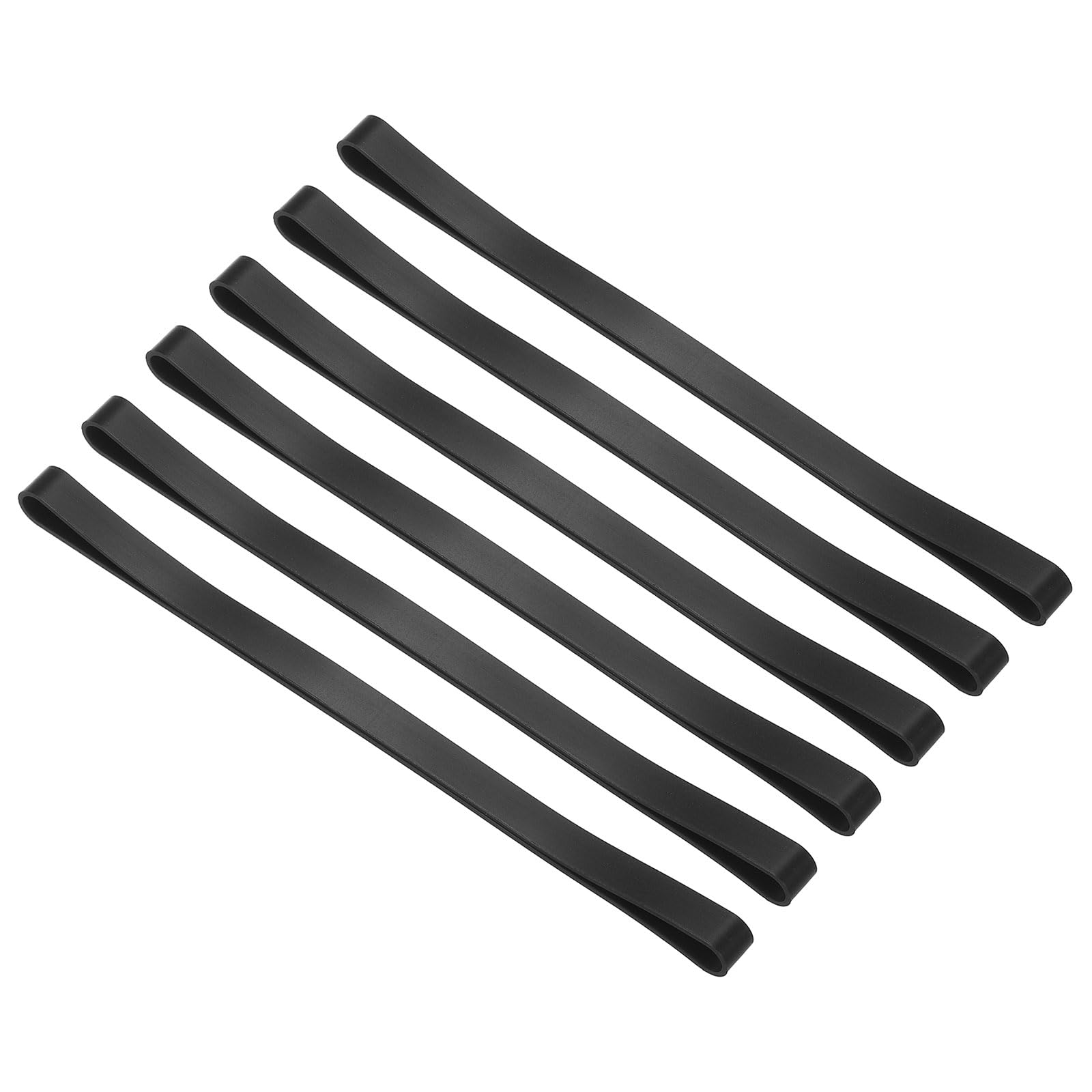 PATIKIL Towel Bands, 6 Pack Elastic Towel Clips Cruise Essentials Windproof Elastic Silicone Beach Towel Straps for Beach Pool Cruise Chairs, Black